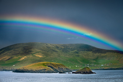 rainbow over Dunmore Head from Blasket